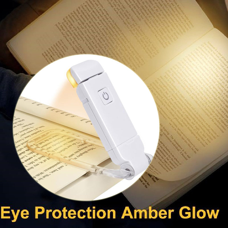 LED USB Rechargeable Adjustable Bright Clip-on Portable Bookmark Book Reading Night Light