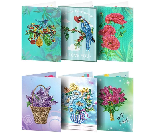 Artistic Fun DIY Birthday Thank You Bless You Best Wishes Graduation Fathers Day Diamond Painting Greeting Card Kits