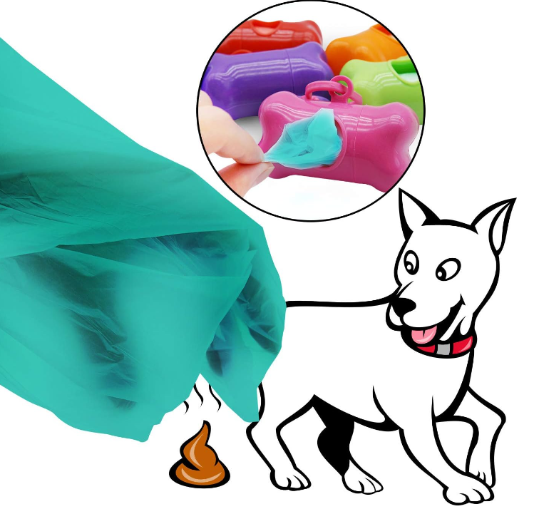 New Colorful Waste Bag Dispenser Bullet Bone Poop Grenade Case Bag Holders for Pets with Bags and Flashlight