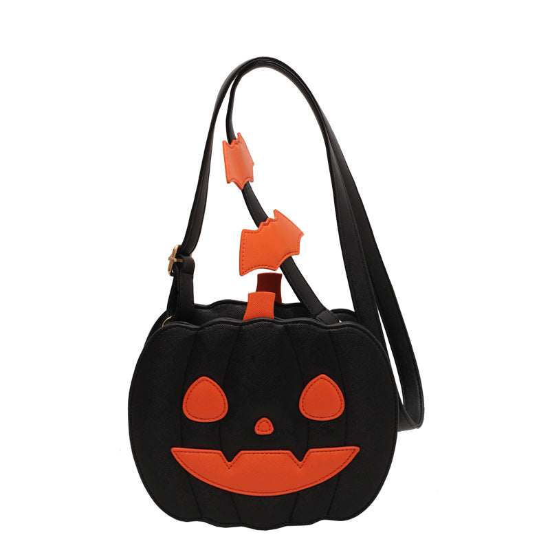 Halloween Pumpkin Face Fun Cartoon Shoulder Crossbody Bag Purse