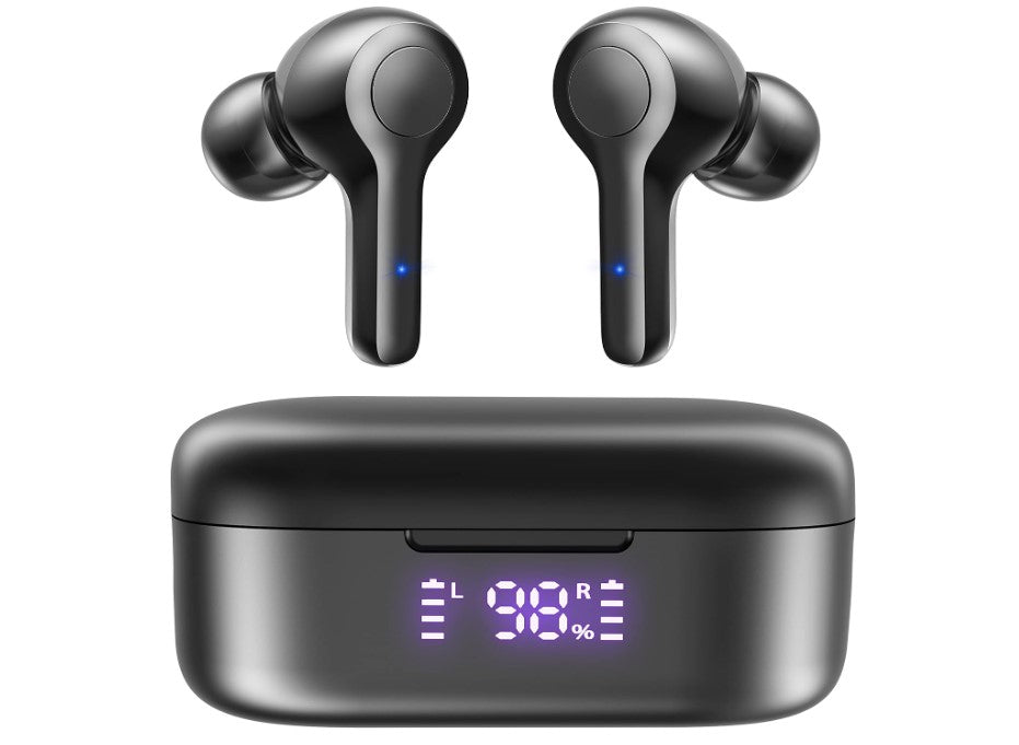 Bluetooth 5.3 Wireless Noise Cancelling Earbuds Headphones with Wireless Charging Case Compatible for iPhone Android