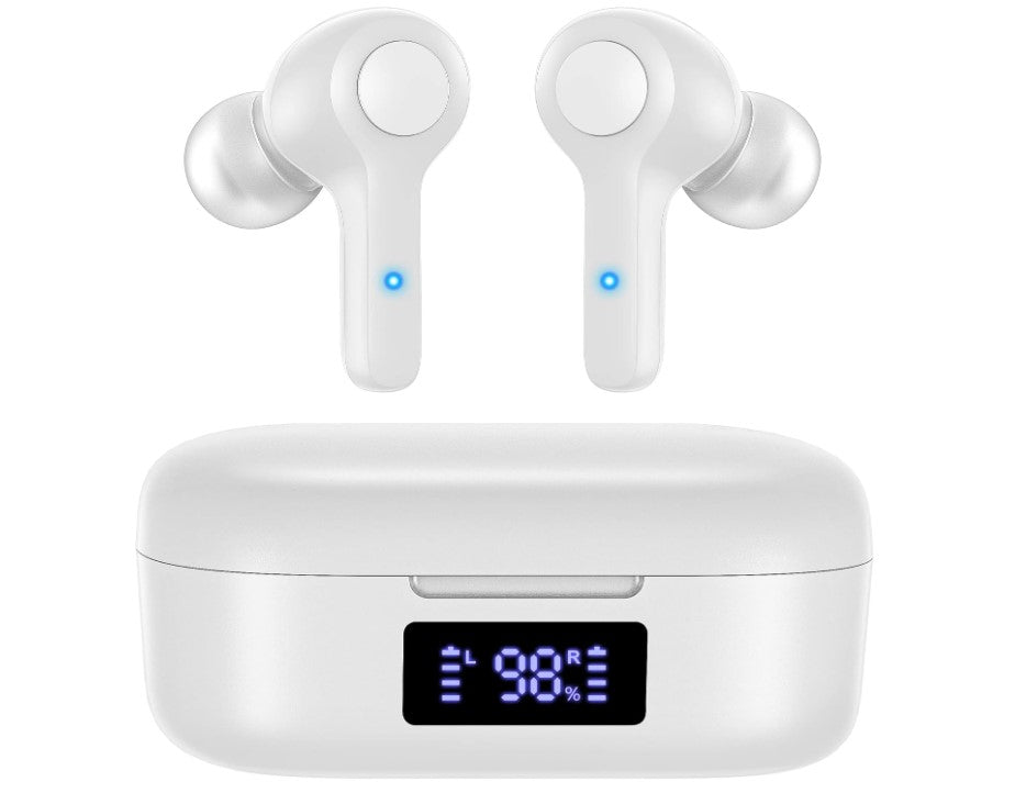 Bluetooth 5.3 Wireless Noise Cancelling Earbuds Headphones with Wireless Charging Case Compatible for iPhone Android