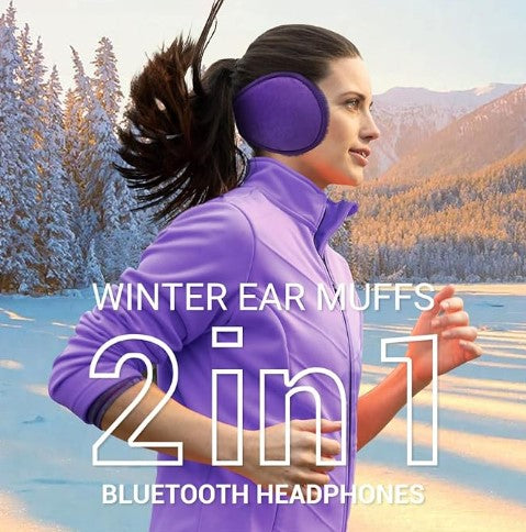 Bluetooth Headphones Earmuffs Ear Warmers Wireless Headphones with Built-in HD Speakers