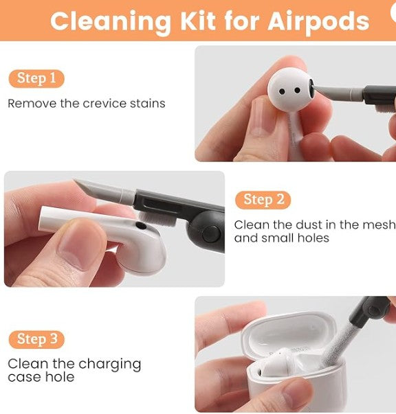 7-in-1 Portable Electronic Keyboard Phone Laptop Tablet Air Pods I Phone I Pad Dust Screen Spray Device Cleaning Kit