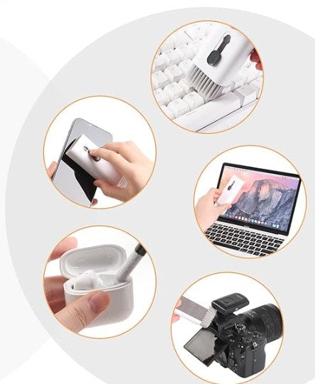 7-in-1 Portable Electronic Keyboard Phone Laptop Tablet Air Pods I Phone I Pad Dust Screen Spray Device Cleaning Kit