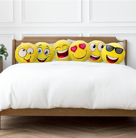 Emoji Laughing Angry Sleepy Kissing Emoticon Cushion Soft Stuffed Plush Couch Bed Pillows