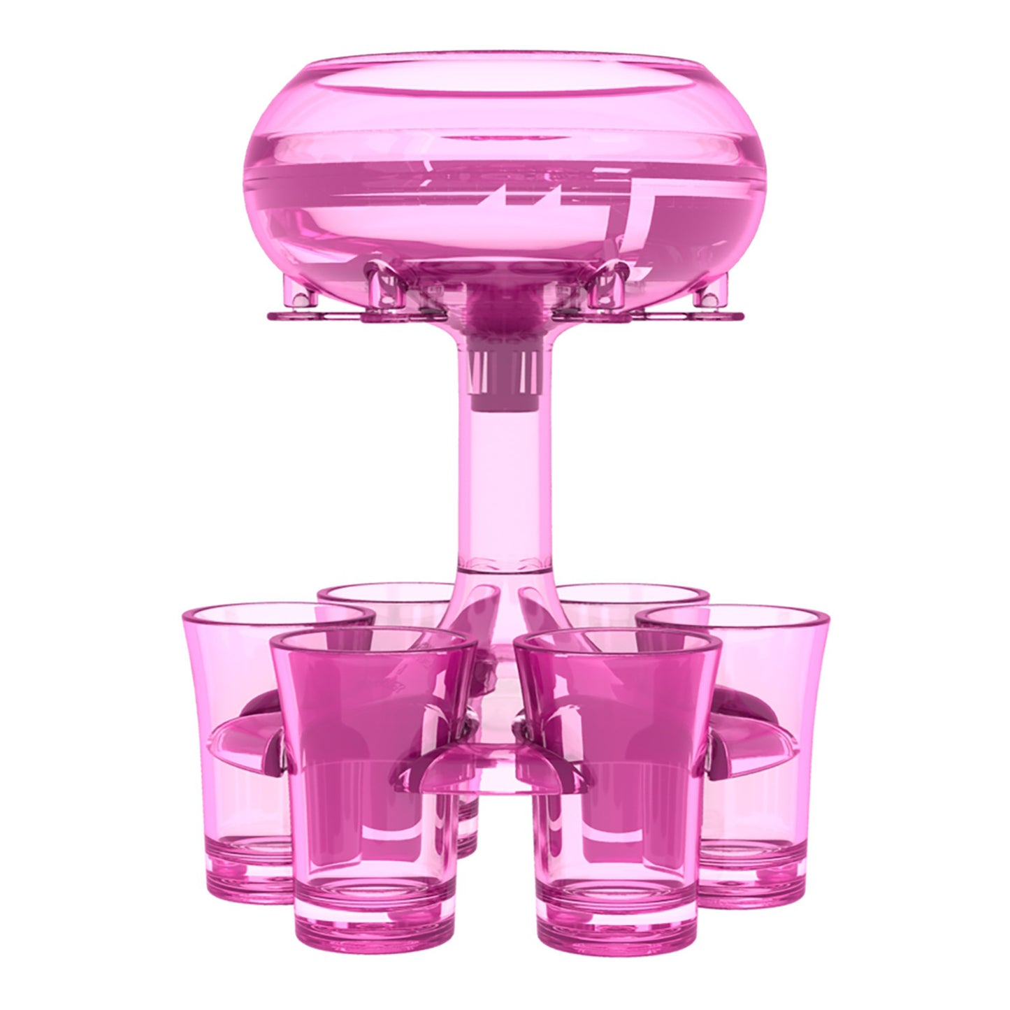 Six Shot Glass Bar Accessory Dispenser Holder for Wine Whisky Beer Liquor with Stand