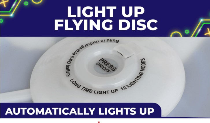 LED Flying Light Up Frisbee Disc Glow in The Dark for Kids and Adults for Day Night Camping Parties Beach