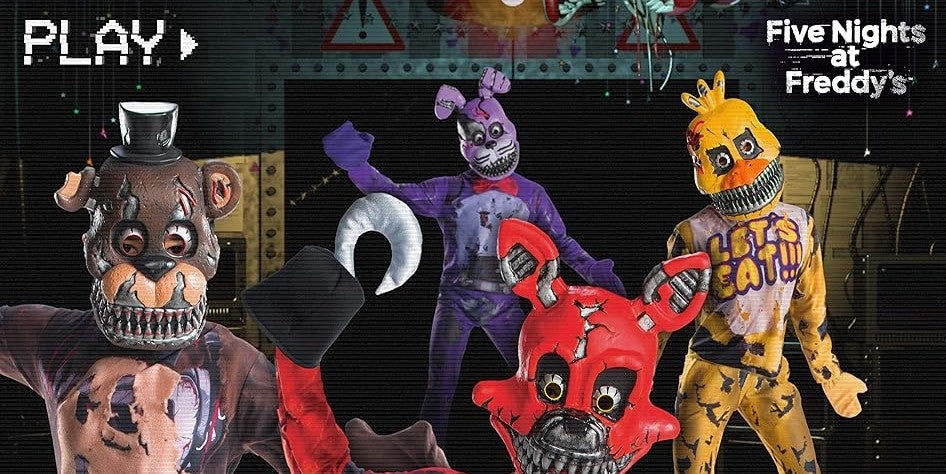 Five Nights at Freddy's Freddy Fazbear Chica Foxy Removable Mask for Kids Adults Popcorn Bucket 2026