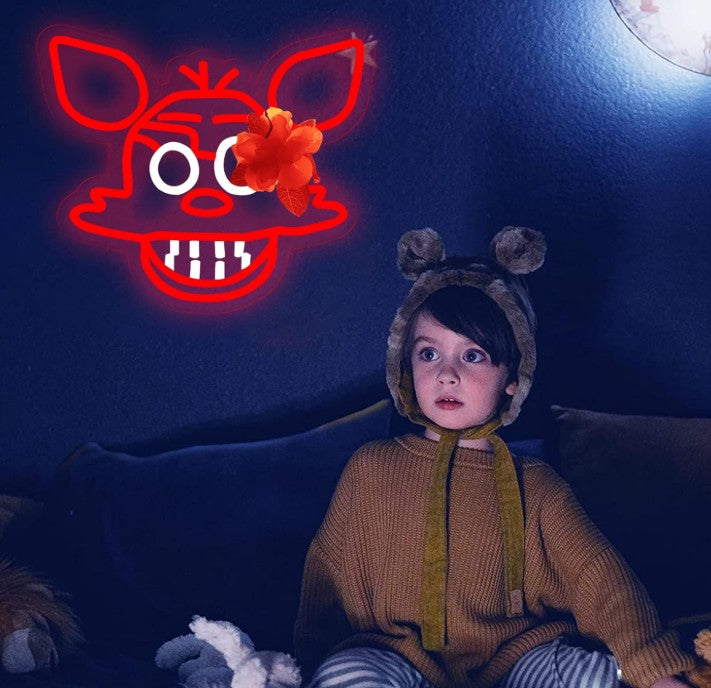 Five Nights at Freddy FNAF Foxy Freddy Chica Bunny LED Neon Signs for Wall Bedroom Decor