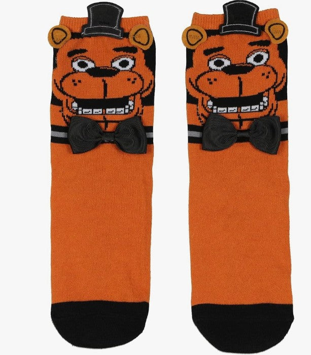 Five Nights At Freddy's FNAF Boys' Freddy Fazebear Soft And Stretchy Kids Crew Socks 1 Pair