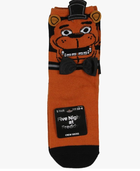 Five Nights At Freddy's FNAF Boys' Freddy Fazebear Soft And Stretchy Kids Crew Socks 1 Pair