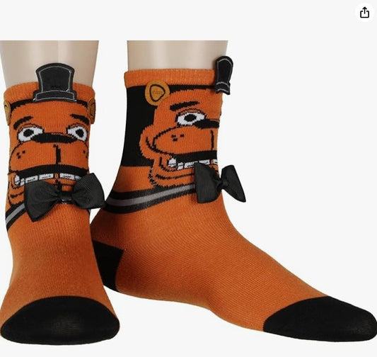 Five Nights At Freddy's FNAF Boys' Freddy Fazebear Soft And Stretchy Kids Crew Socks 1 Pair