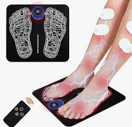 Portable Mini LCD Display EMS Electric Neck Back Body Relief Foot Massager with Pads and Remote Control