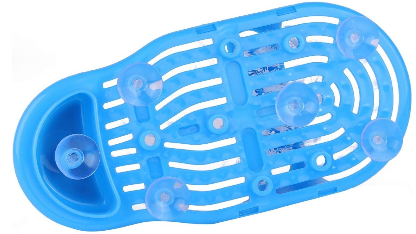 Shower Foot Scrubber Portable Foot Massager Cleaner Care to Improve Foot Circulation Feet Cleaner Washer Spas Massage, Slipper for Exfoliating Cleaning