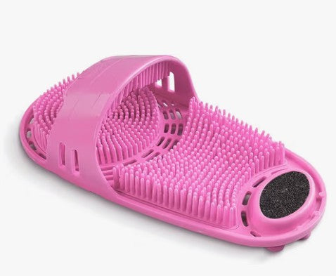 Shower Foot Scrubber Portable Foot Massager Cleaner Care to Improve Foot Circulation Feet Cleaner Washer Spas Massage, Slipper for Exfoliating Cleaning