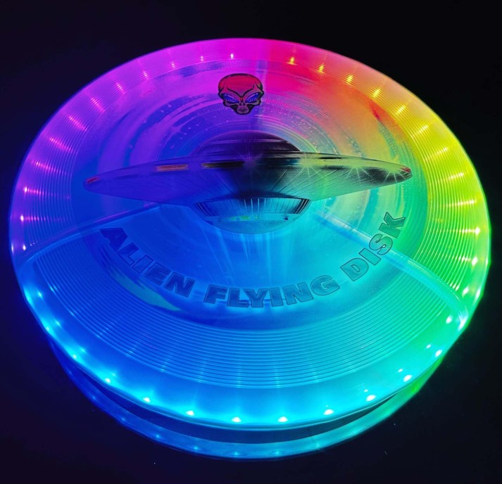 LED Flying Light Up Frisbee Disc Glow in The Dark for Kids and Adults for Day Night Camping Parties Beach