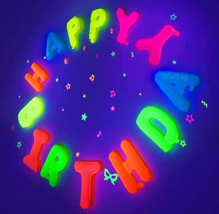 Neon Glow in The Dark Birthday Graduation Disco Any Occasion Party Decorations Ballons Garland Streamers Supplies Party Decoration Kit 104 Pieces