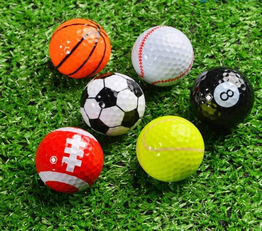Assorted Golf Balls 6-12 PCS Training Sports Neon Emoji Golf Balls for Gift Practice Driving Range Novelty Fun for Golfer Adults Kids