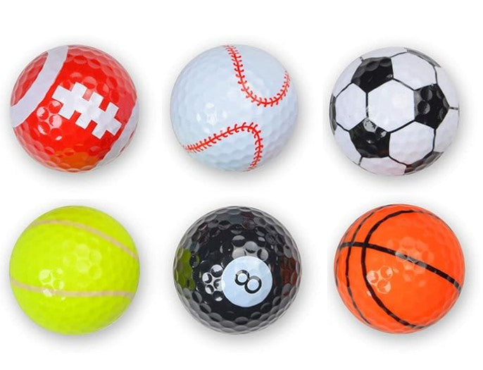 Assorted Golf Balls 6-12 PCS Training Sports Neon Emoji Golf Balls for Gift Practice Driving Range Novelty Fun for Golfer Adults Kids