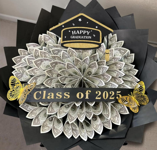 2025 Graduation Money Jar Bouquet Tier Decorations with LED Lights DIY Graduation Mason Jar Graduation Centerpieces Graduation Table Decorations