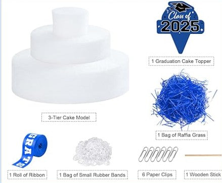 2025 Graduation Money Jar Bouquet Tier Decorations with LED Lights DIY Graduation Mason Jar Graduation Centerpieces Graduation Table Decorations