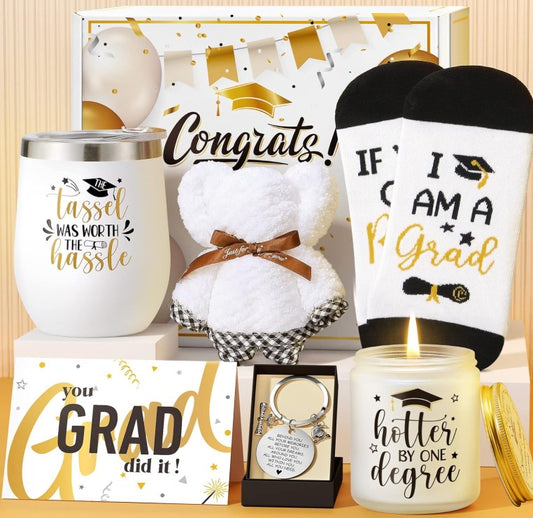 Graduation Gifts Basket Bundle for Her Him 2025, Best High School College Graduation Gifts Cool Grad Gifts Box, Congratulations Gifts for Graduates Girls Boys