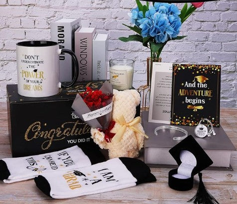 Gifts Basket Bundle for Her Him for birthday Anniversaries Holidays High School College Graduations SPA Day Gifts Cool Gifts Box for Girls Boys