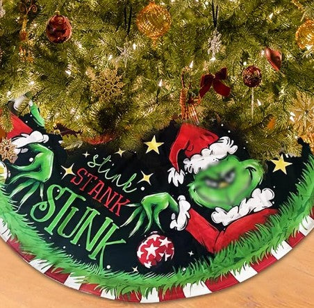 Grinch Green Whoville Christmas Front Door Tree Ornaments and Holiday Lights Decorations