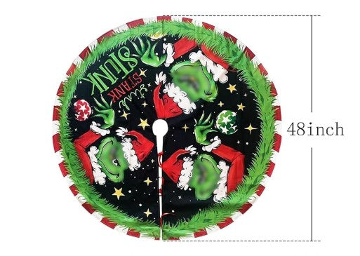 Grinch Green Whoville Christmas Front Door Tree Ornaments and Holiday Lights Decorations