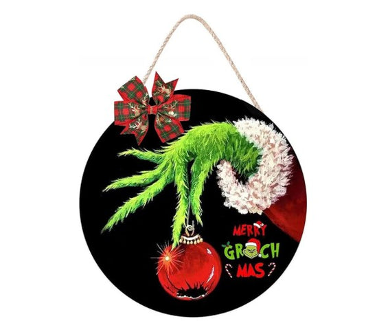 Grinch Green Whoville Christmas Front Door Tree Ornaments and Holiday Lights Decorations