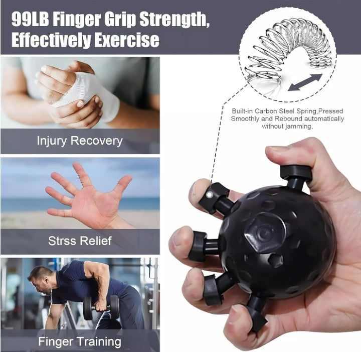 Gym Finger Hand Strengthener Grip Adjustable Resistance Hand Balls Gripper Exerciser For Forearm Strength Climbing Training