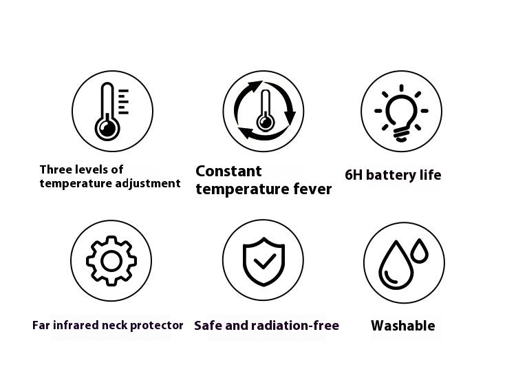 Heating Scarf USB Electric Heated Neck Wrap Heating Pad Pain Relief Three-gear Temperature Control Neck Warmer For Women Men