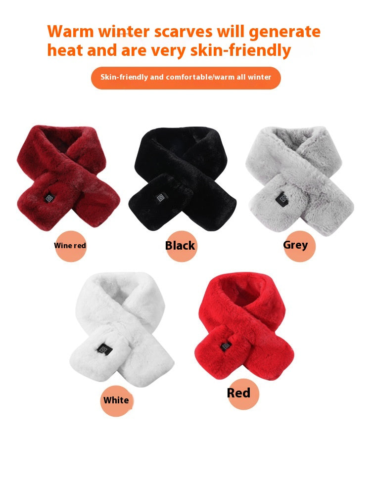 Heating Scarf USB Electric Heated Neck Wrap Heating Pad Pain Relief Three-gear Temperature Control Neck Warmer For Women Men