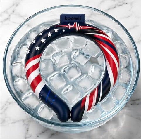 Portable Reuseable Neck Ice Gel Tube Cooling Heat Relief Ring Cushion Tube for Women Men Kids for Summer Spring with Insulated Carry Bag