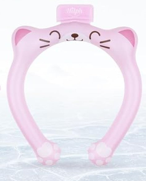 Portable Reuseable Neck Ice Gel Tube Cooling Heat Relief Ring Cushion Tube for Women Men Kids for Summer Spring with Insulated Carry Bag
