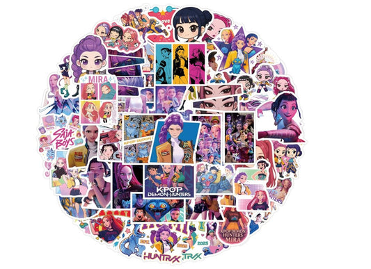 K Pop Demon Slayer Funny Meme Inspirational Vinyl Waterproof Stickers Pack Vine Stickers for Laptop, IPhone, Water Bottles, Computer
