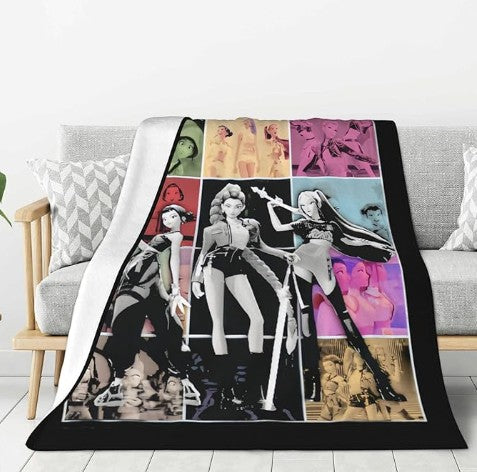 K Pop Demon Slayer Cartoon Blanket for Girls Boys, Lightweight Flannel Throw Blanket Room Decor Bedding Gifts for Women & Gaming Fans (50"x40", Style 1)