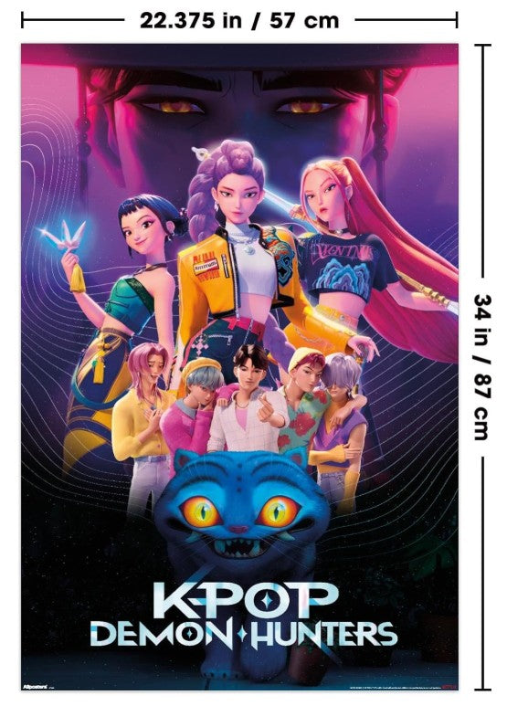 K-pop Demon Hunters Slayer (2025) - Group Wall Poster, 34L" x 22.4W", Unframed Home Room Decor