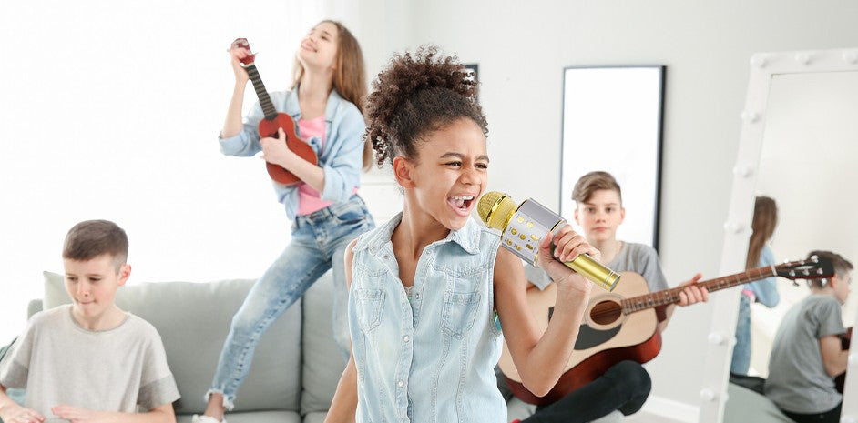 Wireless Bluetooth Karaoke Microphone 2 Pack, 4-in-1 Handheld Mic Speaker for Singing, Karaoke Machine for Phone Android PC, Great Birthday Gifts for Girls Kids Adults for Party,