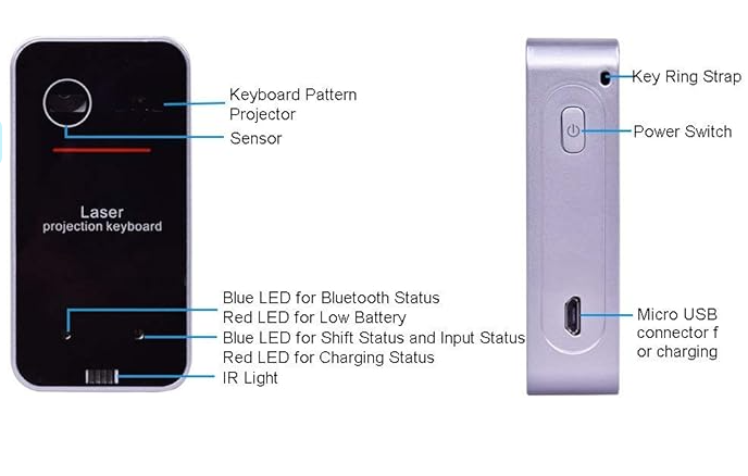 Laser Projection Bluetooth Wireless Virtual Keyboard