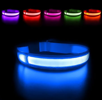 Safety LED Colorful Waterproof Anti Pull Pet Dog Cat Collar Leash for Night Walks