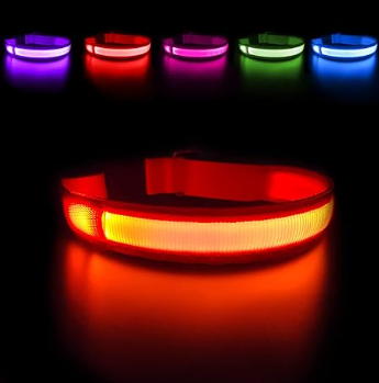 Safety LED Colorful Waterproof Anti Pull Pet Dog Cat Collar Leash for Night Walks