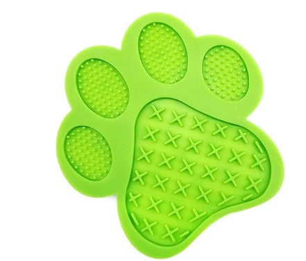 Paw Shaped Colorful 2-in-1 Slow Feeder Interactive Bowl with Super Suction Training Lick Mat