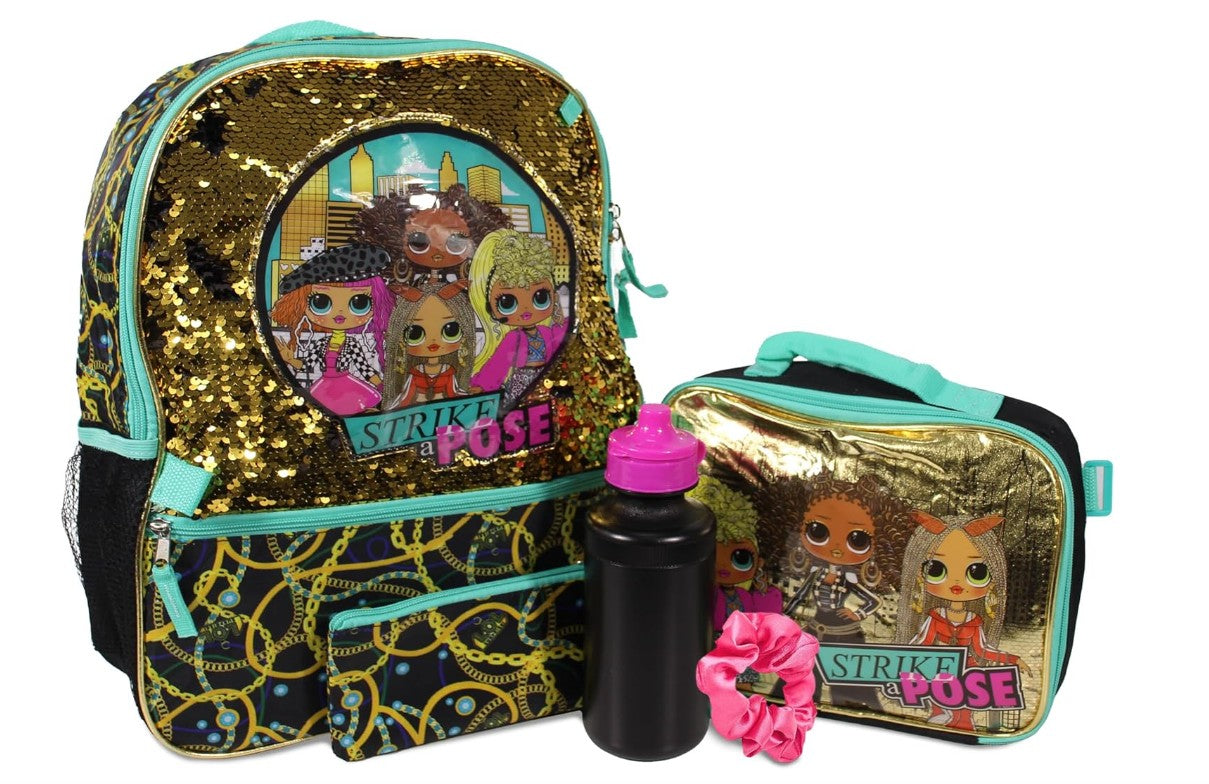 LOL Suprise Gold Silver Queen Bee Panda Sequence Backpacks Purse Bag for Kids Girls Women Men