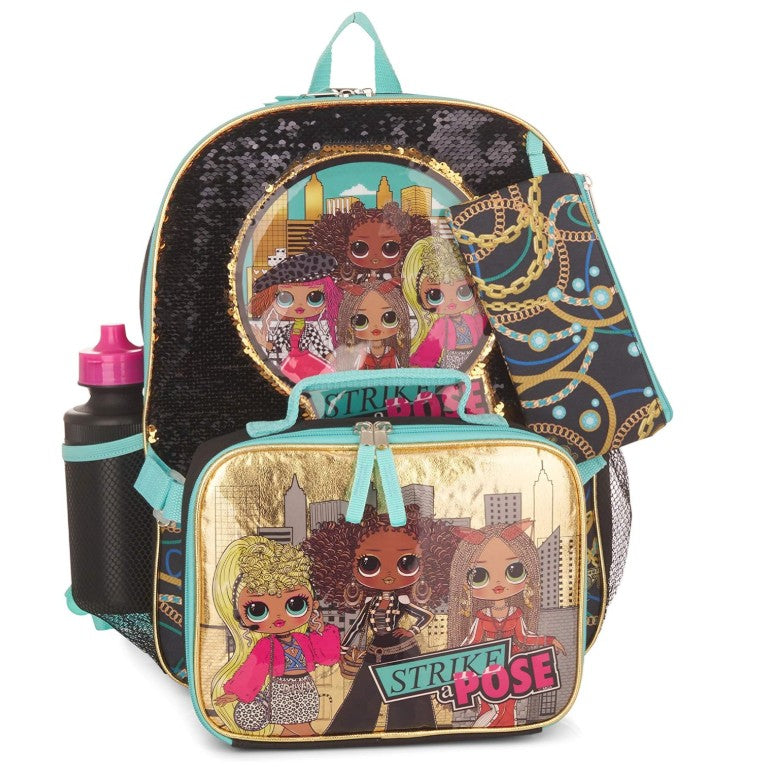 LOL Suprise Gold Silver Queen Bee Panda Sequence Backpacks Purse Bag for Kids Girls Women Men
