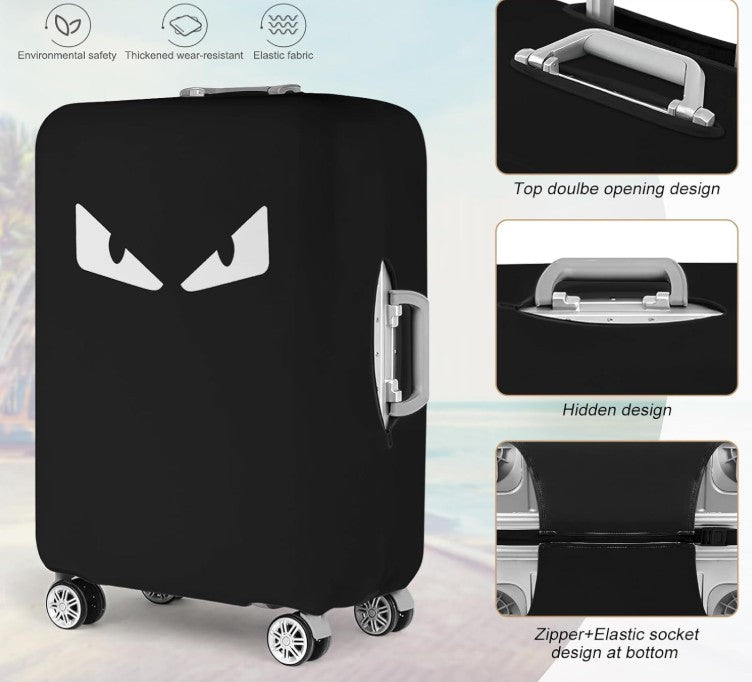 3PCS Clear Leopard Colorful Black PVC Luggage Covers Protectors Thicken Transparent Waterproof Suitcase for Travel Airplane
