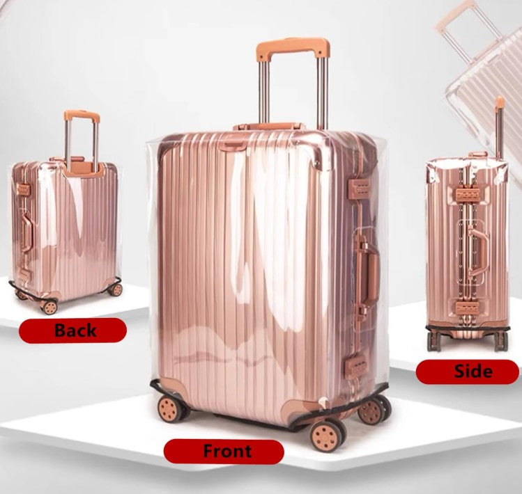 3PCS Clear Leopard Colorful Black PVC Luggage Covers Protectors Thicken Transparent Waterproof Suitcase for Travel Airplane