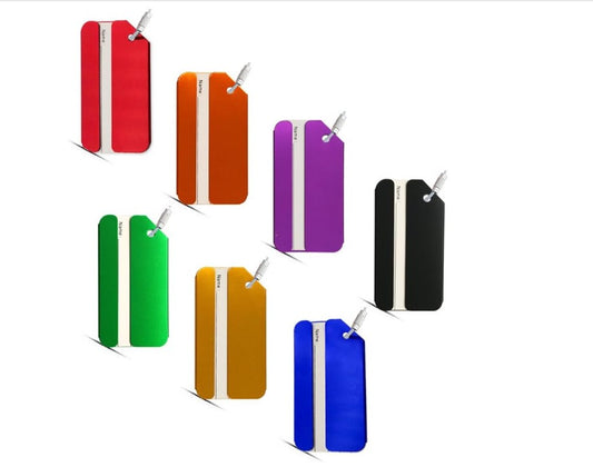 Aluminum Luggage Tags, Luggage Tag Holders for Travel Luggage Baggage Identifier Forever Indestructible TSA Approved Tags