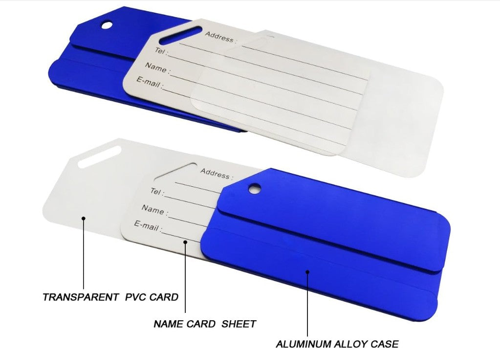 Aluminum Luggage Tags, Luggage Tag Holders for Travel Luggage Baggage ...